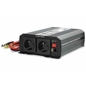 Nedis Napetostni pretvornik / modificiran sinusni val/ 24 V DC/230 V AC 50 Hz/ 1000 W (2000 W maksimalno)/ USB-A/ 2x vtičnica tipa E