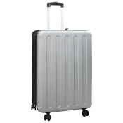 vidaXL Zložljiva potovalna torba trdo ohišje 28 srebrna 50x30x76 cm ABS