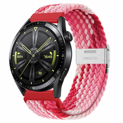 BStrap Elastic Nylon 2 pašček za Garmin Venu 2, strawberry