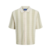 JACK & JONES Srajca JORTYLER kremna/meta