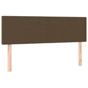 vidaXL vidaXL Posteljno vzglavje 2 kosa temno rjavo 72x5x78/88 cm blago, (20735379)