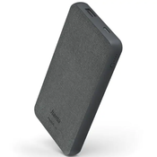 Hama Fabric 10 Power Bank, 10000 MAh, sivi USB-A + USB-C