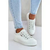 Womens insulated platform sneakers Big Star white