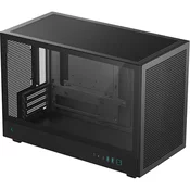 Računalniško ohišje DeepCool CH260, Micro-ATX, kajeno steklo, črno