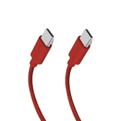 SBS Kabel USB-C s pletenim ovojem, 60 W, 1,5 m – rdeč