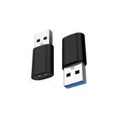 INF Type-C na USB 3.0 Adapter 4-pack – USB-C ženski v USB-A moški Black, (5000276656)