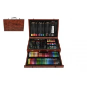 Set za slikanje - Art box kreativni set 143 kos v lesenem kovčku 38x25x8cm