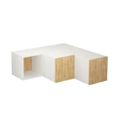 Hanah Home Compact TV polica, Bela-Braon