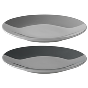 Jedilni krožnik EMMA, 22 cm, set 2 kosov, siva, kamenina, Stelton