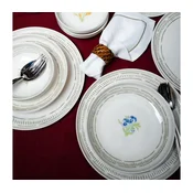 18-delni jedilni set, bel/večbarven, iz porcelana