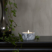 Sivo-bela betonska LED sveča Star Trading Flamme Marble, višina 7,5 cm