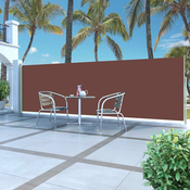 vidaXL Zložljiva stranska tenda 160 x 500 cm rjava