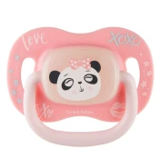 Canpol babies Simetrični silikonski dudelec Eksotične živali 0-6m 1 kos panda