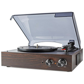 NEDIS gramofon/ 1x stereo RCA/ 18 W/ ugrađeno (pre)pojačalo/ MP3 konverzija/ ABS/ MDF/ smeđa