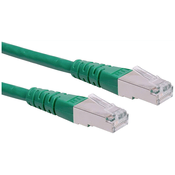 ROLINE Roline 21.15.0826 RJ45 omrežni kabel\, Patch kabel CAT 6 S/FTP 1.50 m zelena 1 kos, (20420771)