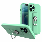 MG Ring silikonski ovitek za iPhone 13 Pro Max, zelena