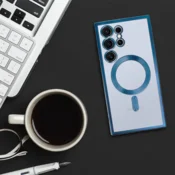 Infostyle Ovitek Metallic MagSafe za Samsung Galaxy S24 Ultra Temno modra/TPU silikon