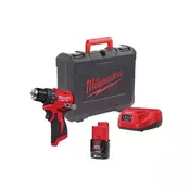 MILWAUKEE M12 BLDDRC-201C Akumulatorski vrtalnik vijačnik, 1x 2.0Ah