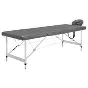 Vidaxl Masažna miza s 4 conami aluminijast okvir antracit 186x68 cm