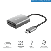 Trust aluminijski USB-C citac kartica Dalyx (24136)