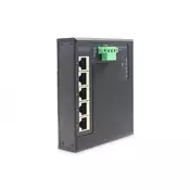 Industrial 5-Port Gigabit Flat Switch 5-port, DIN rail, extended temp. range