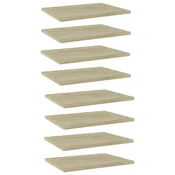Police za knjige 8 kom boja hrasta sonome 40x30x1,5 cm iverica