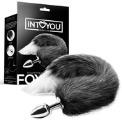 INTOYOU BDSM LINE Analni čep s črno -belo lisico, (21077729)