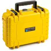 B&W Outdoor Case Type 1000 yellow with pre-cut foam insert