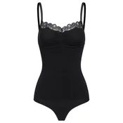 cfab Oblikovanje postave Bodysuit Sculpting Shapewear mit Lace črna