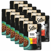 Sheba Select Slices vrečke s piščancem in govedino v soku 12 x 85 g