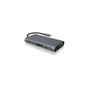 ICY BOX IB-DK4040-CPD notebook dock/port replicator Wired USB 3.0 (3.1 Gen 1) Type-C Anthracite,Black