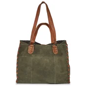 Pieces PCSALLI SUEDE SHOPPER Kaki