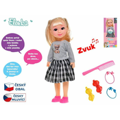 Lutka Elenka 31,5 cm na baterije Češko govorjenje z dodatki