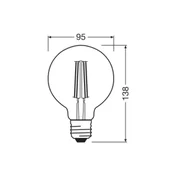 OSRAM LED Vintage 1906, G95, E27, 6,5 W, zlata, 2.400 K, zatemnitev. - zlato - Steklo