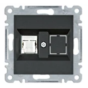 Lumina Enojna računalniška vtičnica RJ45 kat. 6 UTP črna WL2153