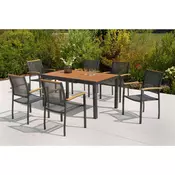 Gardenson VRTNA GARNITURA ITANOS aluminij barve grafita, naravne barve