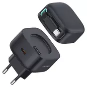 USAMS USAMS OMREŽNI POLNILEC 1X USB-C REWELLED KABEL PD+QC 35W GAN ČRN, (21974762)