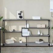 Vidaxl vidaXL Konzolna mizica, siva, hrast sonoma, 160x32x95 cm