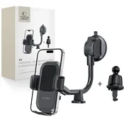 Avtomobilski nosilec V8 Universal Long Arm Dashboard & Windshield, črna, Tech-Protect