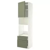 METOD / MAXIMERA Visoki element za ugradne uredaje, bela/Axstad sivozelena, 60x60x240 cm