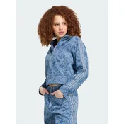 adidas Jeans jakna Liberty London Firebird Denim Tracktop KR6674 Modra Regular Fit