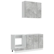 Kuhinjska jedinica LYON 5 pcs Betonska siva Konstruirano drvo