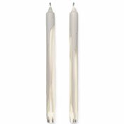 ferm LIVING Namizna sveča SUHO 30 cm, set 2 kosov, toplo siva, čvrsto LIVING