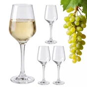 Northix Komplet 4 prozornih kozarcev za vino, prostornina 360 ml