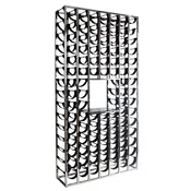 Huge Casa Padrino luxury wine bottle rack silver/black 114 x 32 x H. 220 cm - wine rack