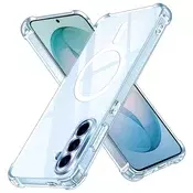 Hibridni ovitek Techsuit Shockproof MagSafe za Samsung Galaxy S26 Plus - clear