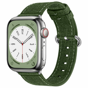 BStrap Denim pašček za Apple Watch 42/44/45mm, olive green