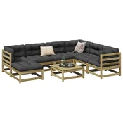 8-dijelni set vrtnih sofa od impregnirane borovine