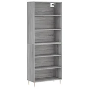Vidaxl Visoka komoda betonsko siva 69,5x32,5x180 cm inženirski les