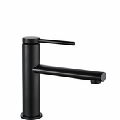 REA OVAL Black Nizka armatura za umivalnik